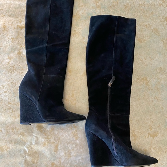 Barbara Bui over the knee 4” black suede boots. Size 38. New never worn. NWOB - Picture 4 of 4